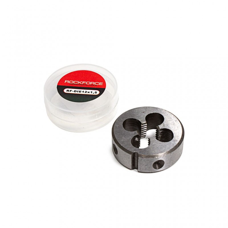 Плашка M12x1,5-ø38мм, у пластиковому футлярі ROCKFORCE RF-DIE12x1,5