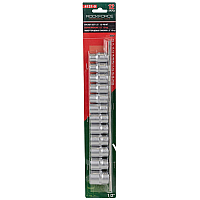Набор головок 12 предметов 1/2" 12гр.(10-19,22,24мм), на планке ROCKFORCE RF-4121-9