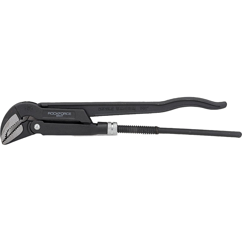 Газовий ключ 1.5", захват 80 мм, 45°, ROCKFORCE RF-684L17