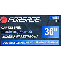 Лежак ремонтный подкатной на 6-ти колесах Forsage F-TR6451