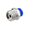 Фітинг 1/4" для пластикових трубок зовнішнє різблення 4мм ROCKFORCE RF-SPC04-02