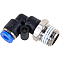 Фитинг угловой для пластиковых трубок 4мм с наружной резьбой 1/4" ROCKFORCE RF-SPL04-02
