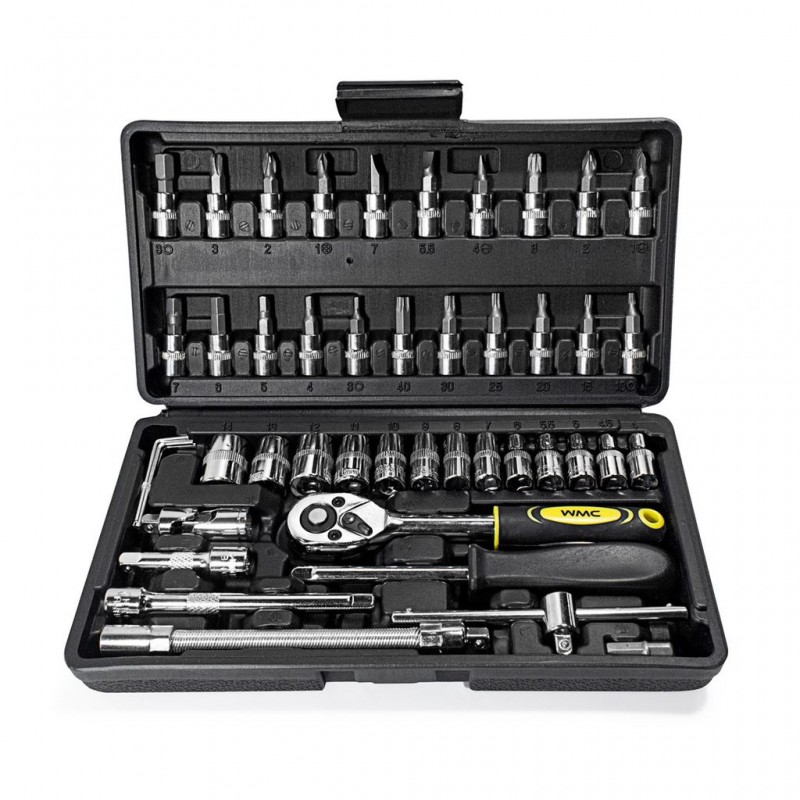 Набор инструментов 46 предметов 1/4" WMC TOOLS 2462-5