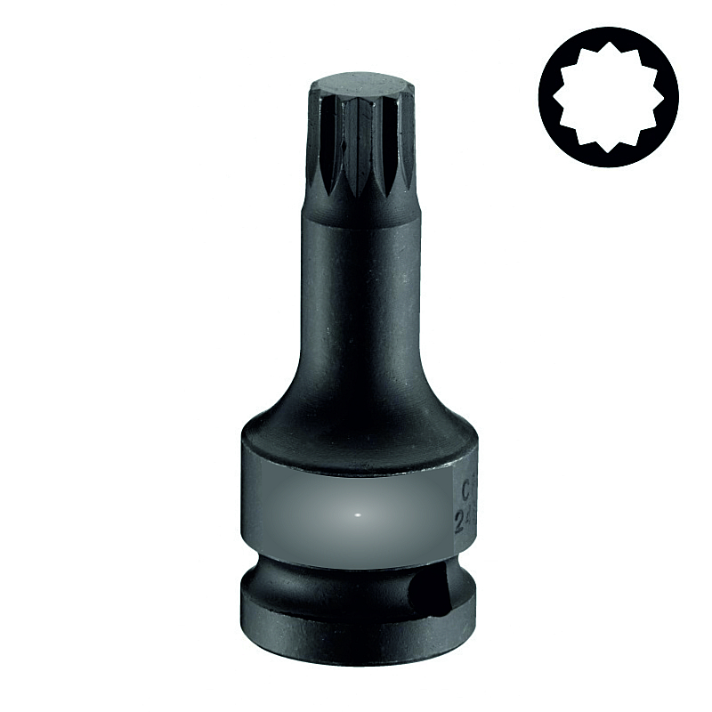 Головка 1/2" з насадкою Spline M10 ударна FORSAGE F-24806010
