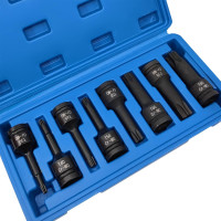 Набор головок-бит TORX ударных 8 предметов,1/2"(T30, T40, T45, T50, T55, T60, T70, T80), в кейсе FORCEKRAFT FK-4088MPB