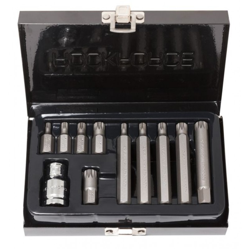 Набір біт SPLINE з бітотримачем, 11пр. 1/2 "( L : 30 / 75мм; M 5, М6, М8, М10, M 12) в пластиковому