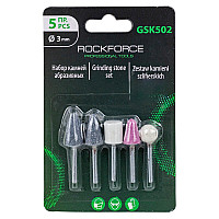 Набір каменів абразивних, 5пр. (Хвостовик 3мм) ROCKFORCE RF-GSK502