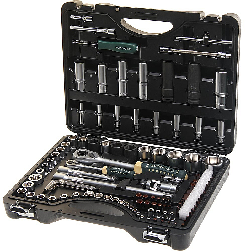 Набір інструментів 108 + 6пр. 1/4", 1/2" (12гр.) ROCKFORCE RF-41082-9 Premium
