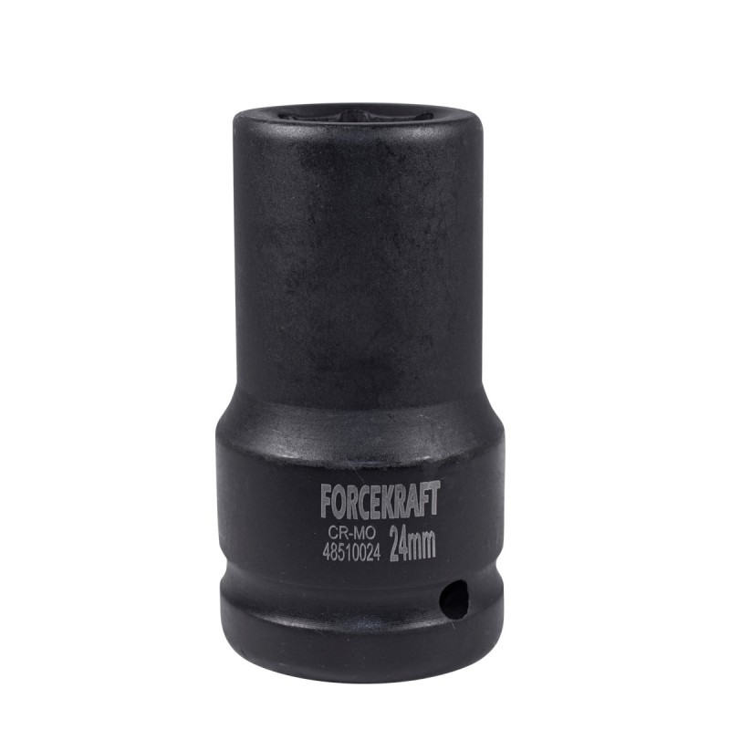 Головка ударна глибока 1'' 6-гранна 24мм Forcekraft FK-48510024