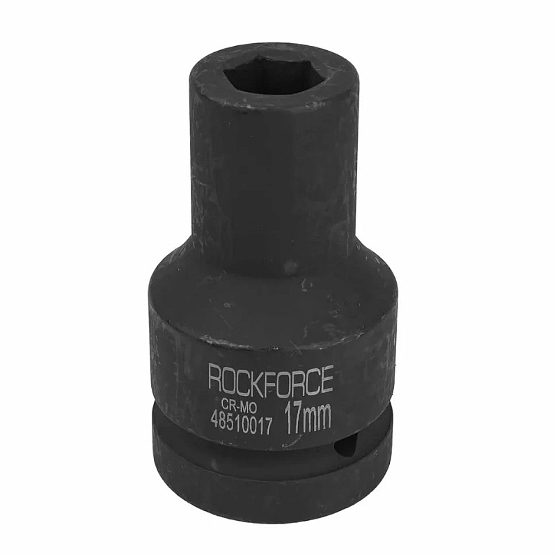 Головка ударна глибока 1'' 6-гранна 17мм Rockforce RF-48510017