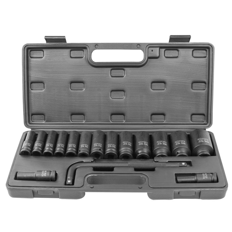 Головки ударные глубокие, набор 15пр., 1/2" (6гр.) RockForce RF-4166A-5MPB