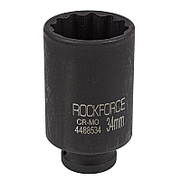 Головка ударна глибока 1/2" 12-гранна 34мм ROCKFORCE RF-4488534