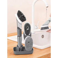 Щётка для уборки на подставке со сменными насадками, набор 4 в 1 WMC-brush-1