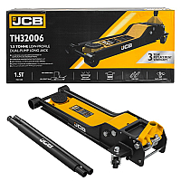 Домкрат підкатний гідравлічний 1,5т (70-610мм) двоплунжерний  JCB-TH32006