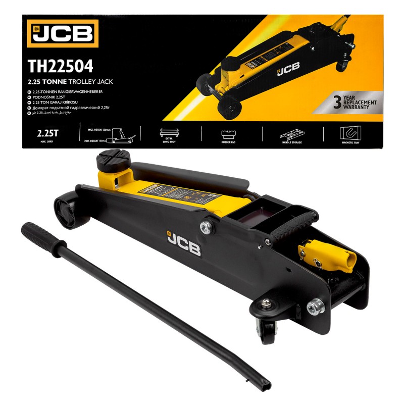 Домкрат підкатний гідравлічний, високий підйом, 2,25т (150-530мм) JCB-TH22504