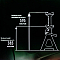 Подставка ремонтная с упорными пятками 6т (h min 385мм, h max 595мм) (к-т 2шт) ROCKFORCE RF-TH56001B
