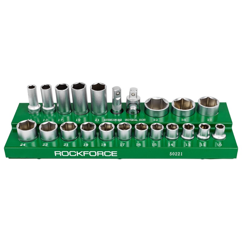 Набір шестигранних головок 1/2'', 22 предмети ROCKFORCE RF-50221