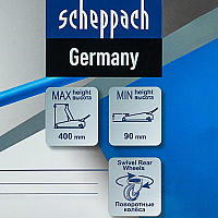Домкрат подкатной 2.5т (90-400мм) гидравлический в кейсе SCHEPPACH SCH-T830031DS