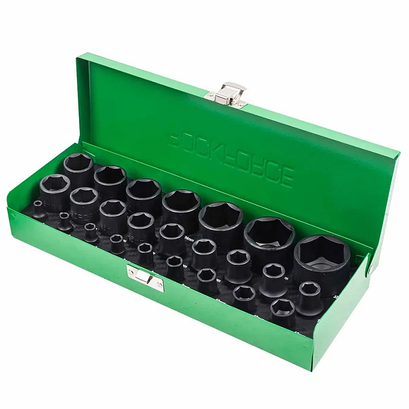 Набор ударных головок комбинированный 1/4'', 1/2'', 25пр. (6гр.) RockForce RF-50121K