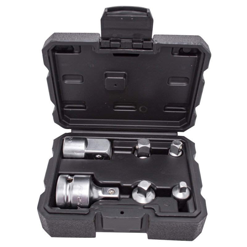 Набор адаптеров 6пр.(1/4"Mx3/8"F,3/8"Mx1/4"F,3/8''Fx1/2''M,1/2'' 'M,1/2''Fx3/4''M,3/4''Fx1/2''M)в кейсе Forsage F-8206