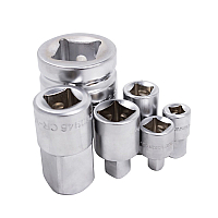 Набор адаптеров 6пр.(1/4"Mx3/8"F,3/8"Mx1/4"F,3/8''Fx1/2''M,1/2'' 'M,1/2''Fx3/4''M,3/4''Fx1/2''M)в кейсе Forsage F-8206