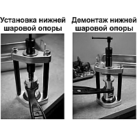 Набор инструментов для снятия и установки шаровых опор BMW (E36), в кейсе ROCKFORCE RF-905T11