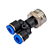 Фитинг Y-образный для пластиковых трубок 6мм с наружной резьбой 1/2" ROCKFORCE RF-SPX06-04