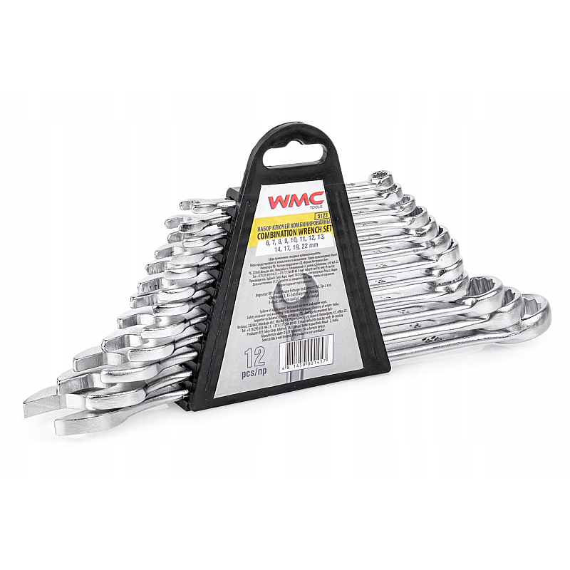 Набір ключів 12 предметів  (6-22мм) WMC TOOLS WT-5123