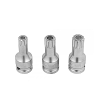 Набор Головок-бит SPLINE с отверстием 1/2", 3пр. (L-60мм, M14, M16, M18) Forsage F-248060-3