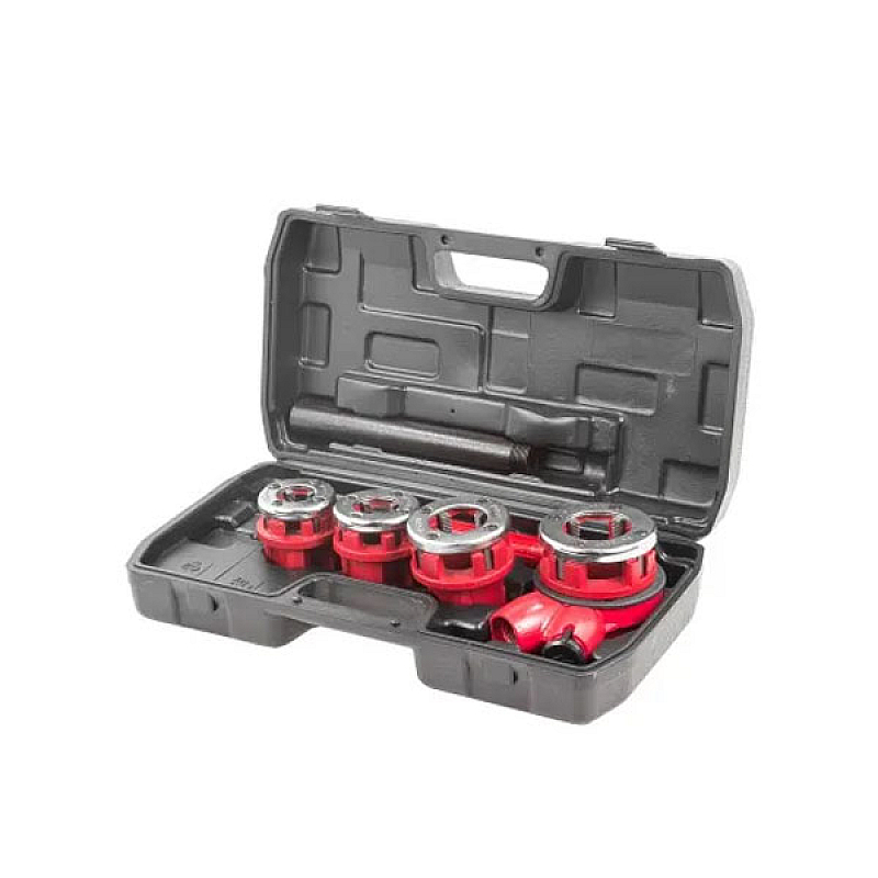 Клупп трубный со сменными плашками (1/2", 3/4",1", 1-1/4") 7пр., в кейсе Forsage F-323112