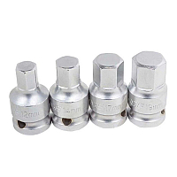 Головки-биты 6-гранные 1/2", набор 4пр. (12, 14, 17, 19мм) Forsage F-40917B