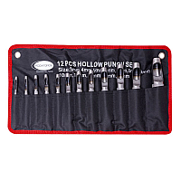 Набор пробойников, 12 предметов(3-10, 12, 14, 16, 19мм), на полотне ROCKFORCE RF-31291