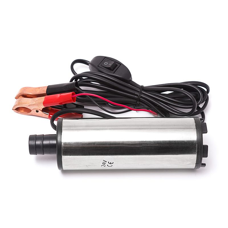 Насос для перекачування палива (24V, 60W, 30л/хв, Ø51мм, Ø вихідного отв. 19мм, довжина проводу 3м)