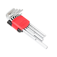 Набір ключів Г-подібних 6-граних довгих, 11пр.  (1.5, 2, 2.5, 3, 4, 5, 6, 7, 8, 10, 12мм), в пластик