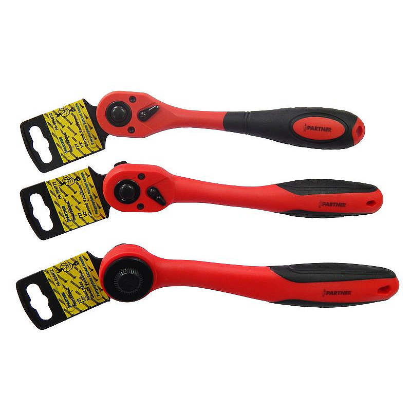 Трещотка в облегченном корпусе 1/2" (роликовый реверс, 72зуб.) Partner PA-804R72