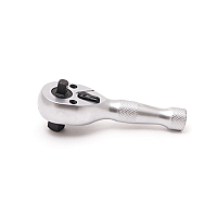 Тріскачка 3/8"- 1/4"(72зуб.) реверсивна двостороння коротка  з накаткою L-100мм