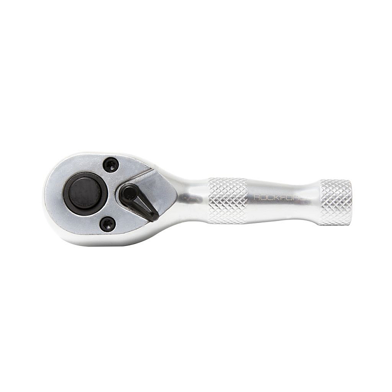 Трещотка реверсивная короткая с накаткой 3/8" (L-105мм 72зуб) ROCKFORCE RF-802326