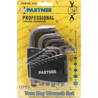 Набір ключів TORX Г-подібних 15пр.(T10-T50)