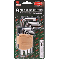Набір ключів TORX Г-подібних, 9пр. (Т10,Т15,Т20,Т25, Т27,Т30,Т40,Т45,Т50) ROCKFORCE RF-5098