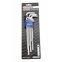 Набір ключів TORX Г-подібних екстра довгих, 9пр. (Т10,Т15,Т20,Т25, Т27,Т30,Т40,Т45,Т50), в пластиков
