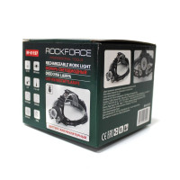 Фонарь светодиодный аккумуляторный налобный(5W LED,500Lm,2000mAh,зарядка12V,время раб.4ч,время заряд.5ч,защита гнезда зарядки,синий/белый/желтый свет) RF-01157