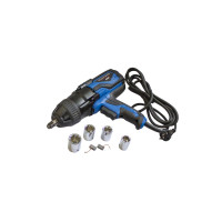 Гайковерт ударний електричний 1/2" 230V 1010W 500Нм з комплектом головок (17, 19, 21, 23мм) ROCKFORCE RF-03071