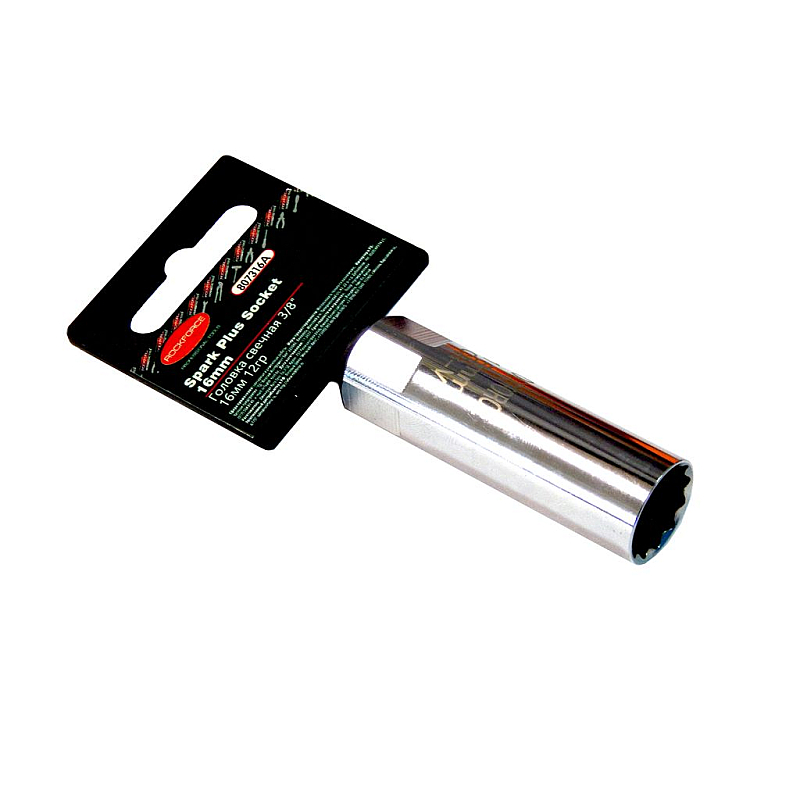 Головка свічкова 3/8" 16мм 12-гранна (L=65мм) ROCKFORCE RF-807316A