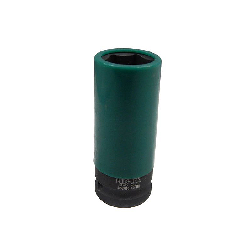 Головка глибока 1/2" 22мм для литих дисків в захисному кожусі ROCKFORCE RF-4458522C