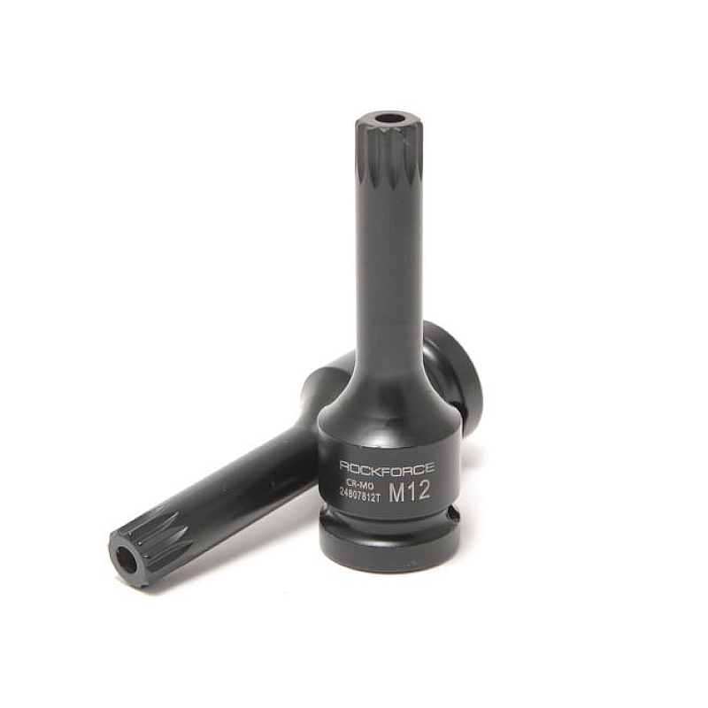 Головка 1/2" з насадкою Spline M10 з отвором ударний глибока