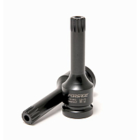 Головка 1/2" з насадкою Spline M12 з отвором ударна Forsage F-24807812T
