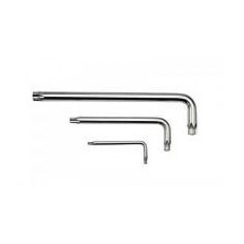 Ключ Г-образный TORX экстра длинный T30H с отверстием ROCKFORCE RF-76730XL