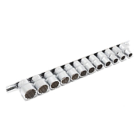 Набор головок 12 предметов 1/2" 12гр.(10-19,22,24мм), на планке Forsage F-4121-9