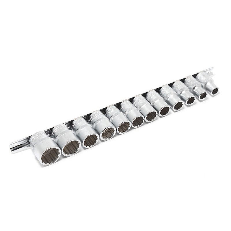Набір головок 1/2" 12гр. 12пр.(10-19,22,24мм), на планці