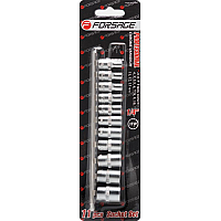 Набор головок 11 предметов 1/4"  (12гр.)(4-13мм) на планке Forsage F-2111-9